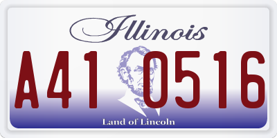 IL license plate A410516