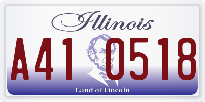 IL license plate A410518