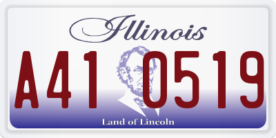 IL license plate A410519