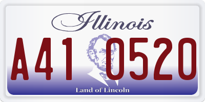 IL license plate A410520