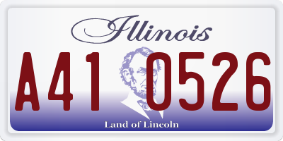 IL license plate A410526