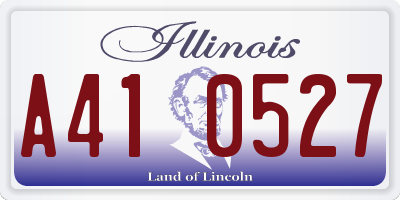 IL license plate A410527