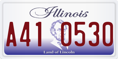 IL license plate A410530