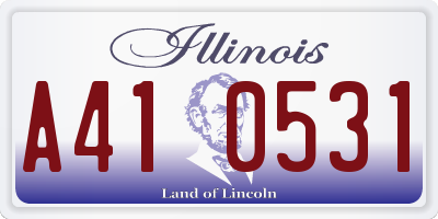 IL license plate A410531