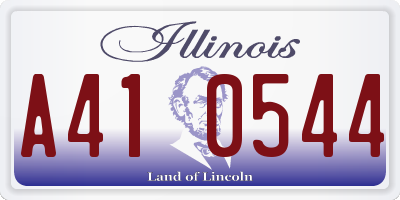 IL license plate A410544
