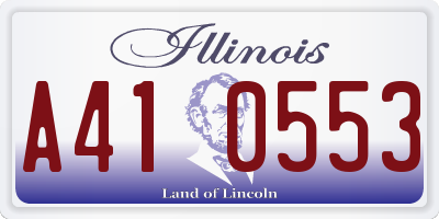 IL license plate A410553