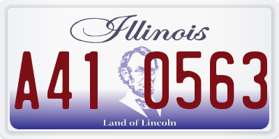 IL license plate A410563