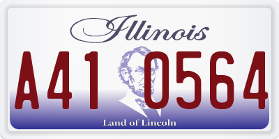 IL license plate A410564