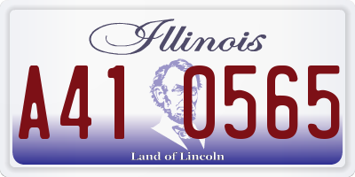 IL license plate A410565