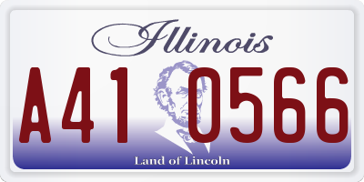 IL license plate A410566
