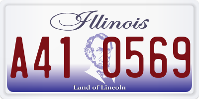 IL license plate A410569