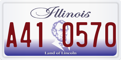 IL license plate A410570