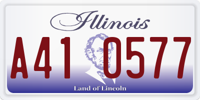 IL license plate A410577