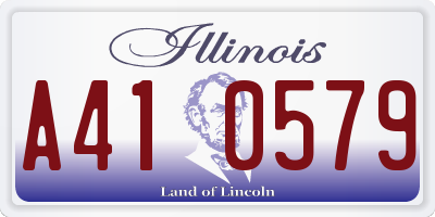 IL license plate A410579