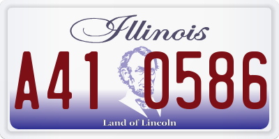 IL license plate A410586