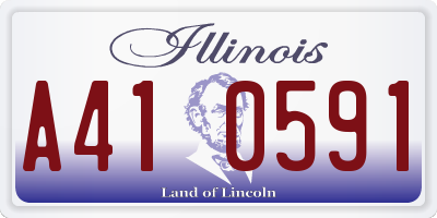 IL license plate A410591