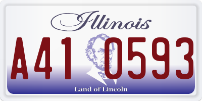 IL license plate A410593