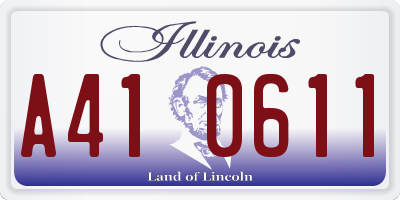 IL license plate A410611