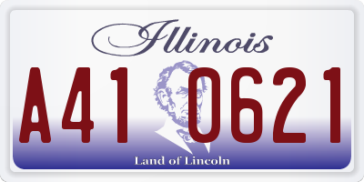 IL license plate A410621