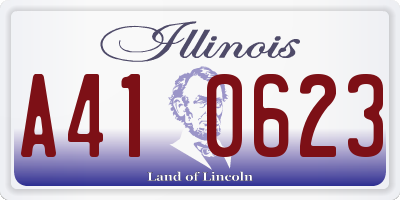 IL license plate A410623
