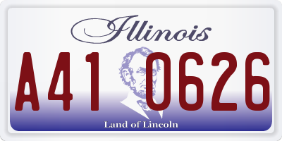 IL license plate A410626