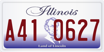 IL license plate A410627