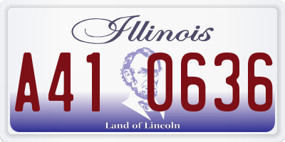 IL license plate A410636