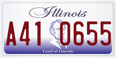 IL license plate A410655