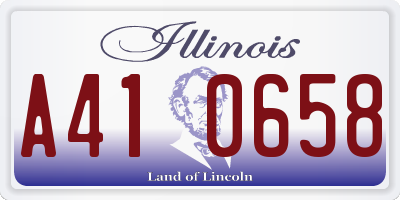 IL license plate A410658