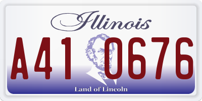 IL license plate A410676