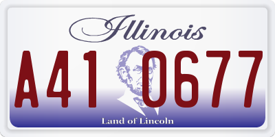 IL license plate A410677