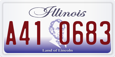 IL license plate A410683