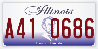 IL license plate A410686