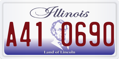 IL license plate A410690