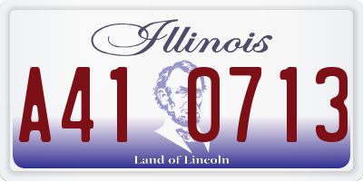 IL license plate A410713