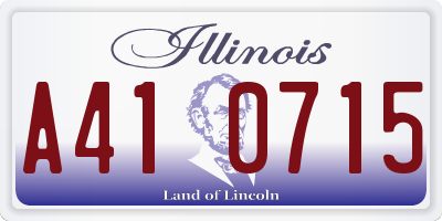 IL license plate A410715