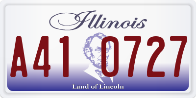 IL license plate A410727