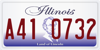IL license plate A410732
