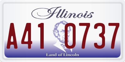 IL license plate A410737