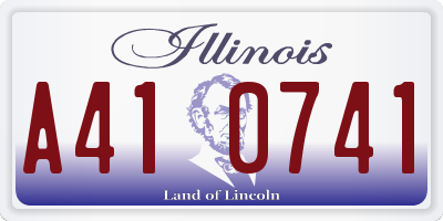 IL license plate A410741