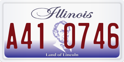 IL license plate A410746