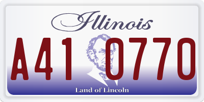 IL license plate A410770