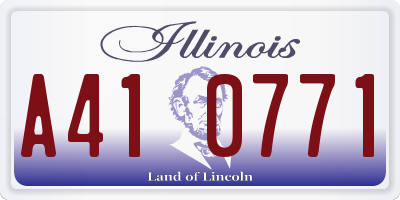 IL license plate A410771