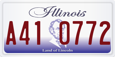 IL license plate A410772