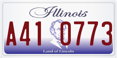 IL license plate A410773