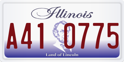 IL license plate A410775
