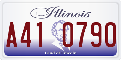 IL license plate A410790