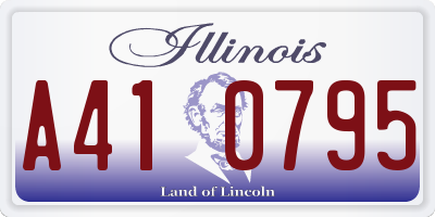 IL license plate A410795