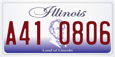 IL license plate A410806