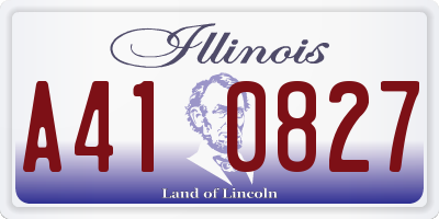 IL license plate A410827